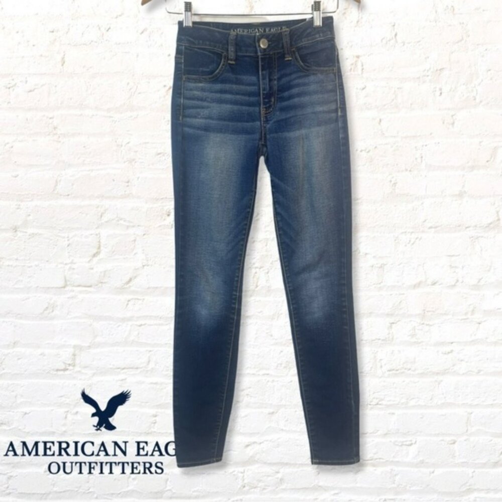 American Eagle Outfitters Hi Rise Jegging Skinny Jeans Size 00 Short - Picture 10 of 11